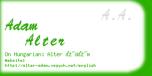 adam alter business card